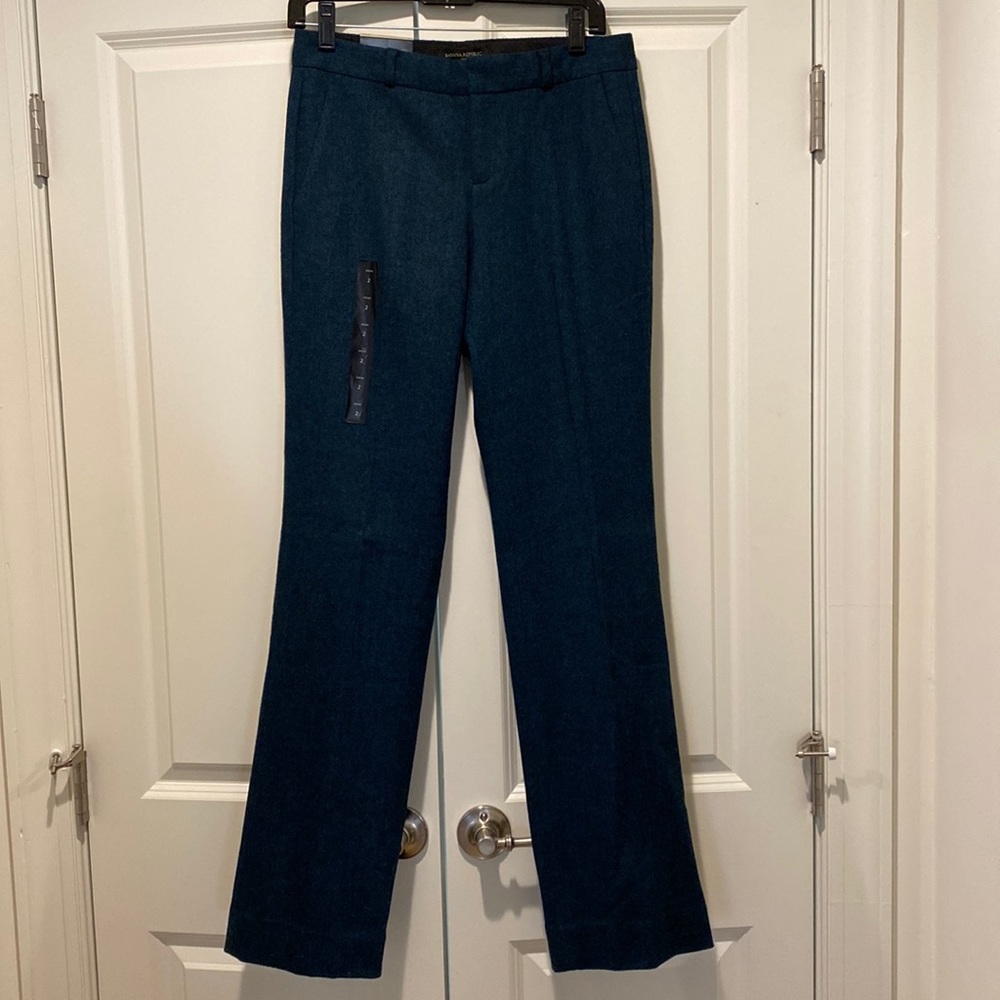 Banana Republic Factory Green Wool Dress Pants Size 2